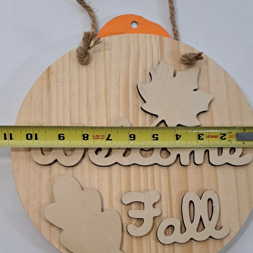 Target Wooden Welcome Fall Sign with Leaves - Natural and Cream